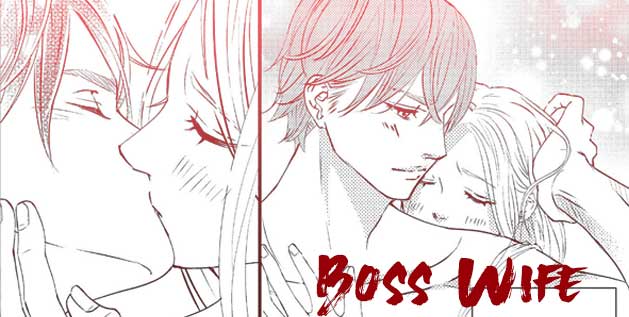 Screenshot from Manga Boss Wife, Man leans in and Kisses woman
